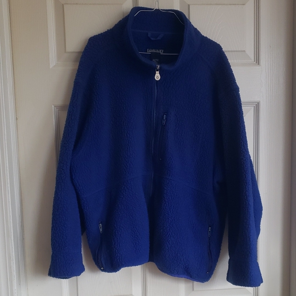 Land's End Blue Zip Up Utility Jacket